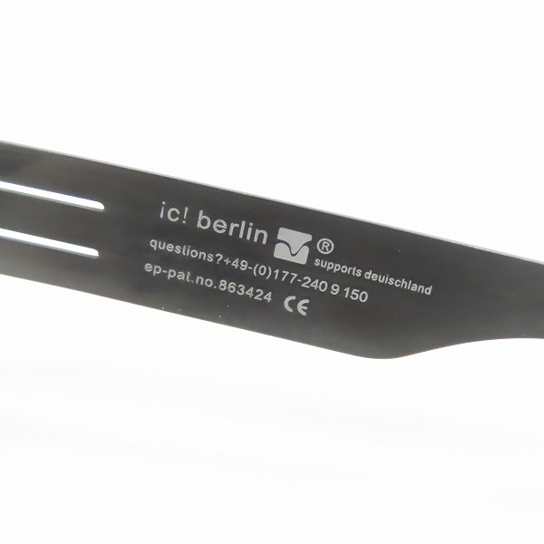 実際に弊社で買取させて頂いたic! berlin/アイシーベルリン sanetsch medium ガンメタル アイウェア/メガネフレーム/眼鏡の画像 6枚目