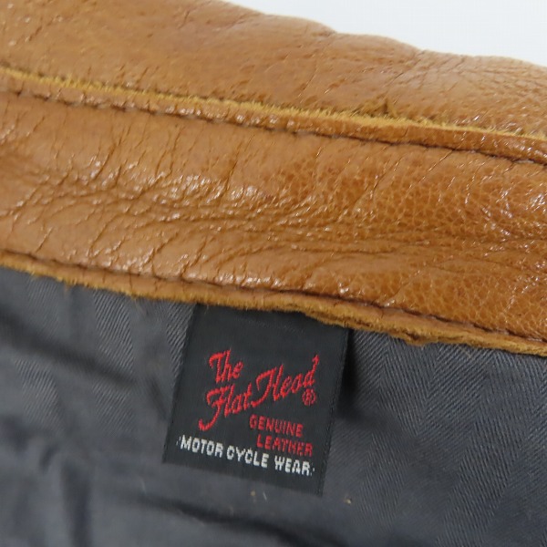 実際に弊社で買取させて頂いたTHE FLAT HEAD/フラットヘッド ディアスキン レザー ウエスタンシャツ/34の画像 2枚目