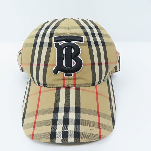 実際に弊社で買取させて頂いたBURBERRY/バーバリー TBロゴ ノバチェック キャップ/Lの画像 1枚目