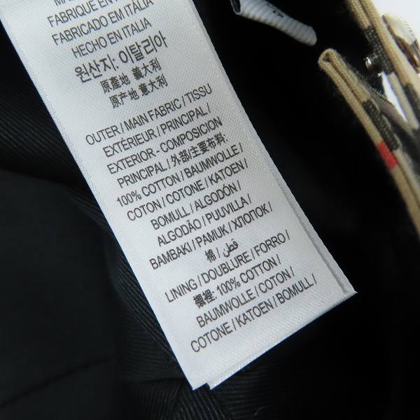 実際に弊社で買取させて頂いたBURBERRY/バーバリー TBロゴ ノバチェック キャップ/Lの画像 6枚目
