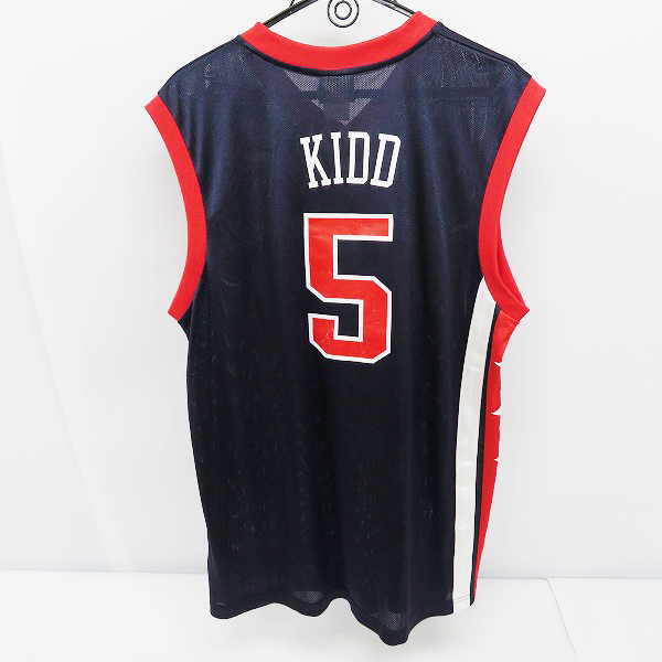 実際に弊社で買取させて頂いたReebok/リーボック バスケ アメリカ代表 ユニフォーム ＃5 ジェイソンキッド/Lの画像 1枚目
