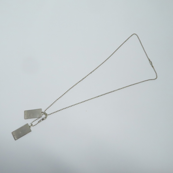 実際に弊社で買取させて頂いたHEAD PORTER/ヘッドポーター スターリングシルバー ドックタグネックレス 社外チェーン付きの画像 8枚目
