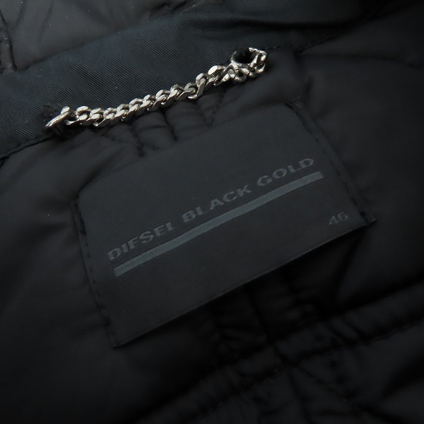 実際に弊社で買取させて頂いたDIESEL BLACK GOLD/ディーゼル ブラック ゴールド 中綿 ジャケット/46の画像 2枚目