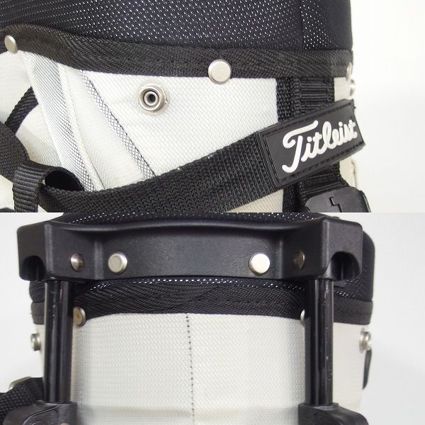 実際に弊社で買取させて頂いたTitleist/タイトリスト 軽量 7分割スタンドキャディバッグ グレーｘ ブラックの画像 3枚目