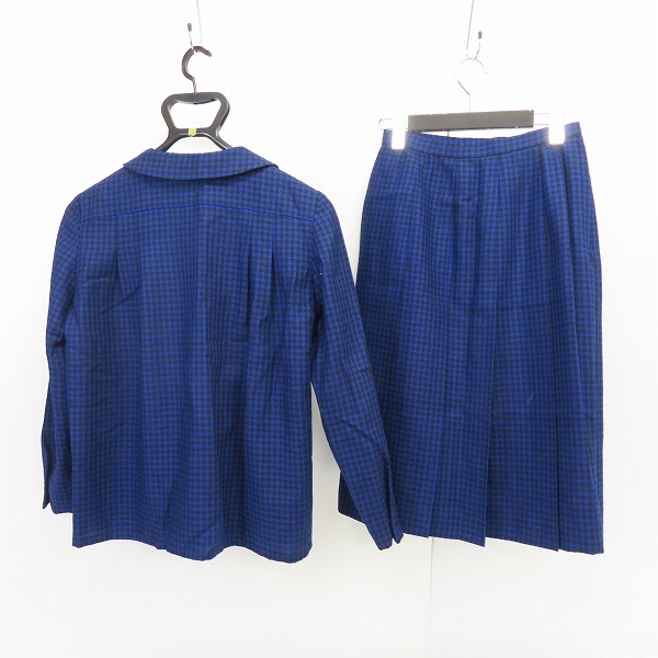 実際に弊社で買取させて頂いたChristian Dior/クリスチャンディオール PRET-A-PORTER/プレタポルテ 千鳥格子柄 ボタンシャツ/スカート セットアップ/9の画像 1枚目