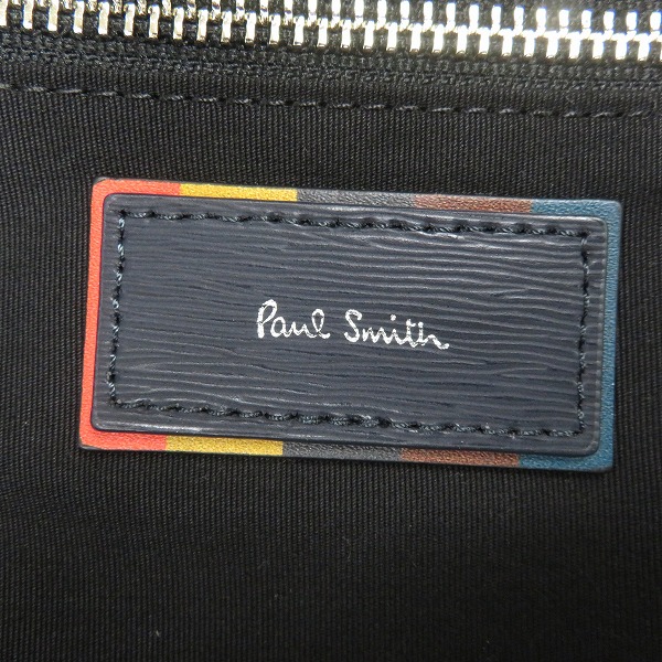 実際に弊社で買取させて頂いたPaul Smith/ポールスミス レザー リュックサック/バックパック ダークネイビーの画像 4枚目