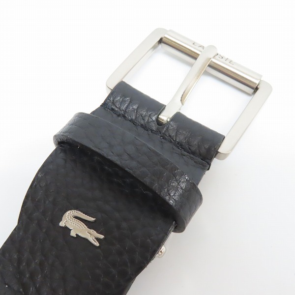 実際に弊社で買取させて頂いたLACOSTE/ラコステ シルバーバックル レザー ベルトの画像 2枚目