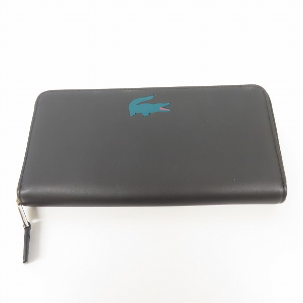 実際に弊社で買取させて頂いたLACOSTE/ラコステ ラバーロゴ ラウンドジップ/ファスナー ウォレット/財布の画像 1枚目