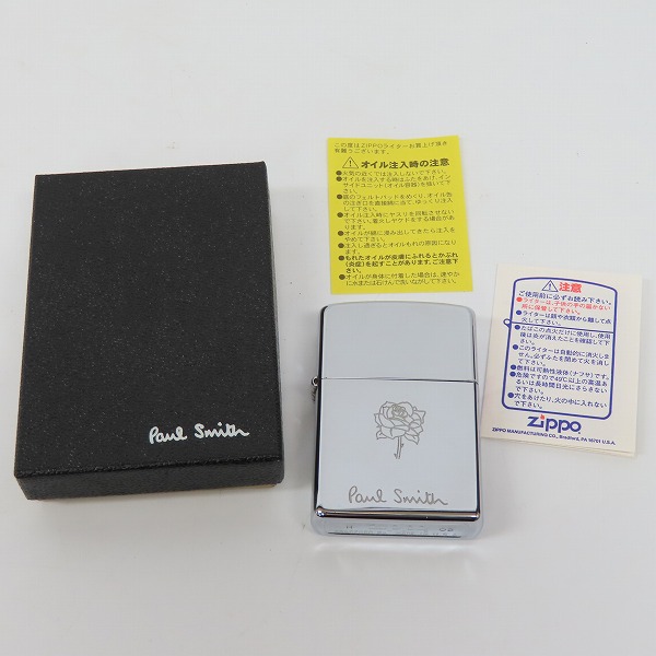 実際に弊社で買取させて頂いたZIPPO/ジッポー Paul Smith/ポールスミス バラ 2002年製の画像 6枚目
