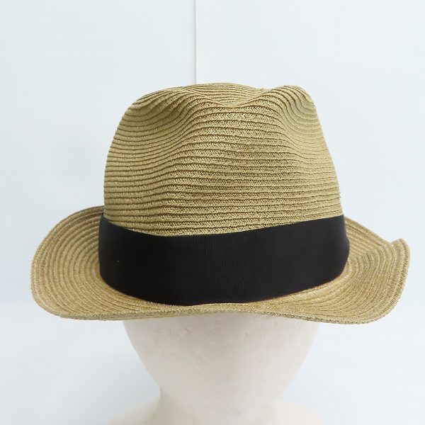 実際に弊社で買取させて頂いたCA4LA/カシラ リネンハット/中折ハット/ストローハット/58cmの画像 1枚目