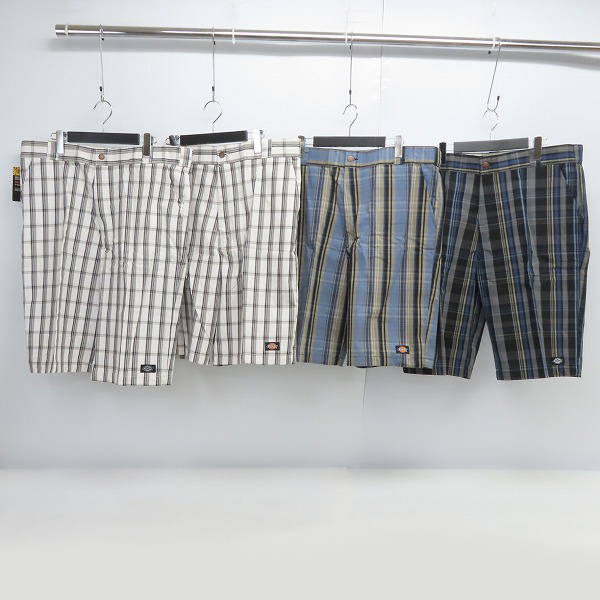 実際に弊社で買取させて頂いた【未使用】Dickies/ディッキーズ MULTI USE POCKET SHORTS/マルチユーズ ポケット ショーツ/チェック柄 ハーフパンツ/4点セット