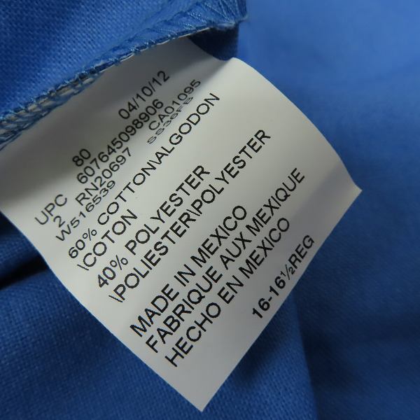 実際に弊社で買取させて頂いたDickies/ディッキーズ オックスフォードシャツ/長袖/16-16.5の画像 3枚目