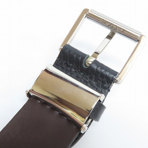 実際に弊社で買取させて頂いたLACOSTE/ラコステ シルバーバックル レザー ベルトの画像 3枚目