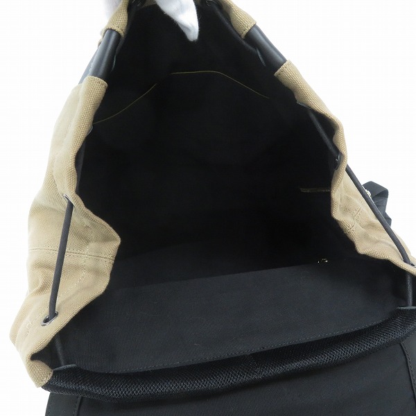 実際に弊社で買取させて頂いたPaul Smith/ポールスミス レザー リュックサック/バックパック ダック地の画像 4枚目