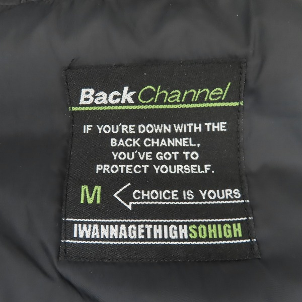 実際に弊社で買取させて頂いたBackChannel×NANGA/バックチャンネル×ナンガ ダウンジャケット ブラック/Mの画像 2枚目