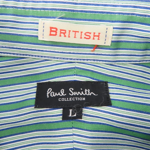 実際に弊社で買取させて頂いたPaul Smith/ポールスミス ストライプ シャツ/Lの画像 2枚目