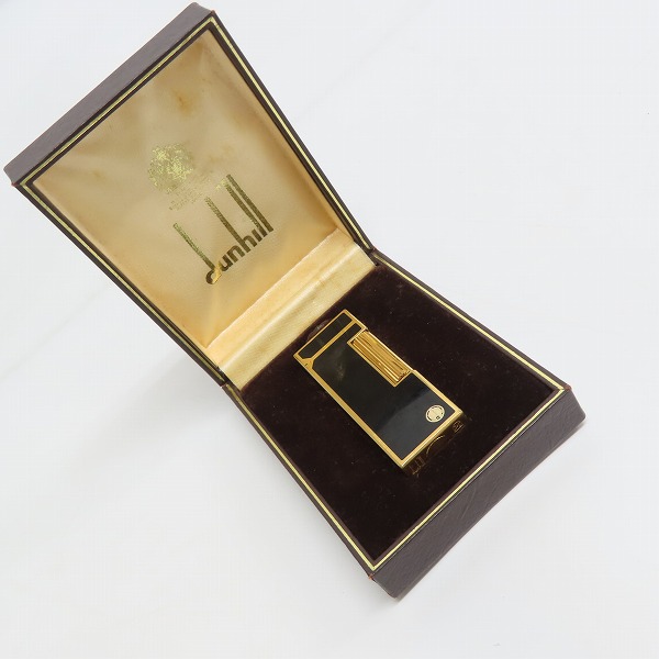 実際に弊社で買取させて頂いた(2) dunhill/ダンヒル サイドローラーガスライター ブラック×ゴールドの画像 7枚目