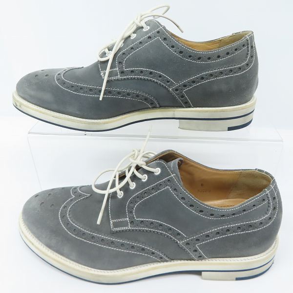 実際に弊社で買取させて頂いたGIORGIO ARMANI/ジョルジオアルマーニ ウイングチップ スエード レザーシューズ 8の画像 3枚目