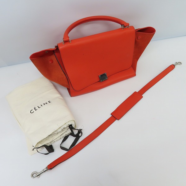 実際に弊社で買取させて頂いたCELINE/セリーヌ 2WAY トラペーズ ハンド ショルダー バッグの画像 7枚目