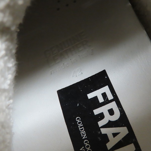 実際に弊社で買取させて頂いたGOLDEN GOOSE/ゴールデングース GGDB FRANCY/フランシー サイドジップ ハイカットスニーカー/42の画像 5枚目