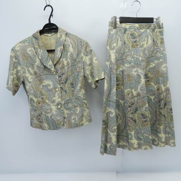 実際に弊社で買取させて頂いたBURBERRY'S/バーバリーズ 総柄 シャツ スカート セットアップ/9R/9AR