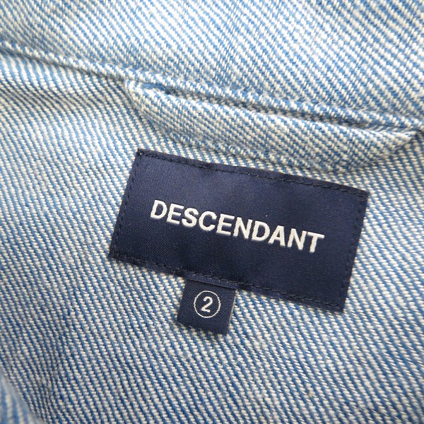 実際に弊社で買取させて頂いたDESCENDANT/ディセンダント ハーフボタン ワークシャツ 胸刺繍/2の画像 2枚目