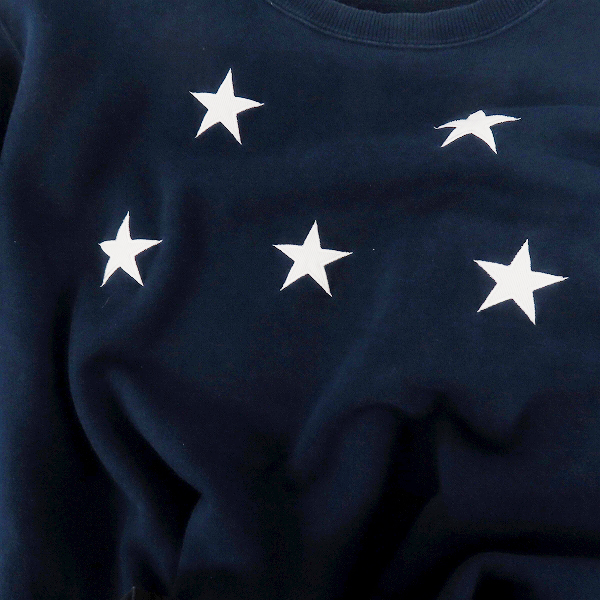 実際に弊社で買取させて頂いたuniform experiment/ユニフォームエクスペリメント スターアップリケクルースウェット UE-170067/4の画像 5枚目