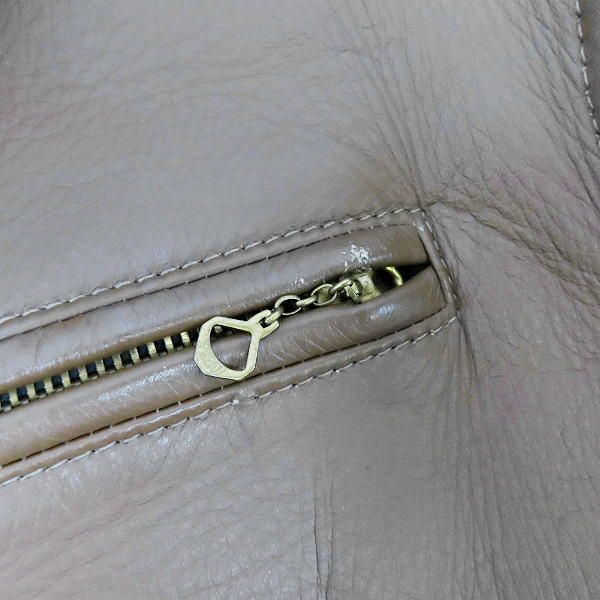 実際に弊社で買取させて頂いたTHE FLAT HEAD/フラットヘッド ディアスキン レザージャケット ブラウン/40の画像 3枚目