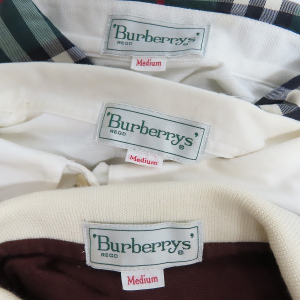 実際に弊社で買取させて頂いたBURBERRY'S/バーバリーズ ゴルフ 長袖 ポロシャツ/M  3点セットの画像 2枚目