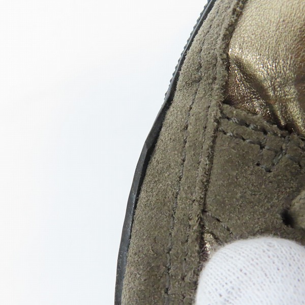 実際に弊社で買取させて頂いたDIESEL BLACK GOLD/ディーゼル ブラック ゴールド レースアップ レザースニーカー Size：42の画像 6枚目