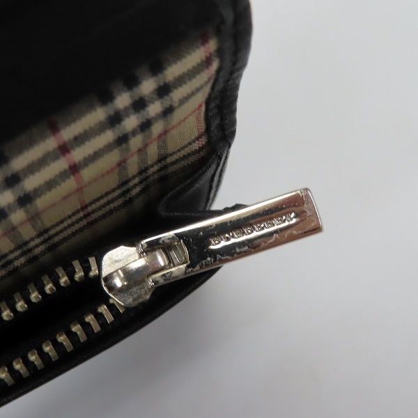 実際に弊社で買取させて頂いたBURBERRY/バーバリー 裏地 ノバチェック 二つ折り長財布の画像 7枚目