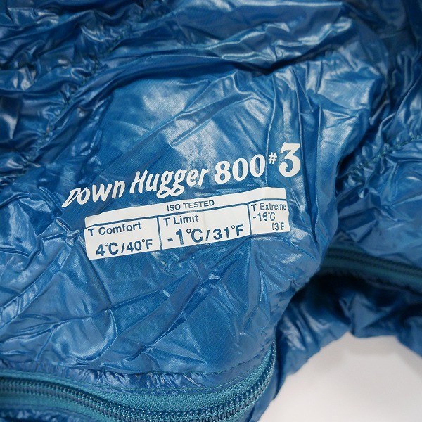 実際に弊社で買取させて頂いたmont bell/モンベル EX800/EXダウン マミー型シュラフ/寝袋 Down Hugger/ダウンハガー800 #3 1121360 L/ZIPの画像 3枚目
