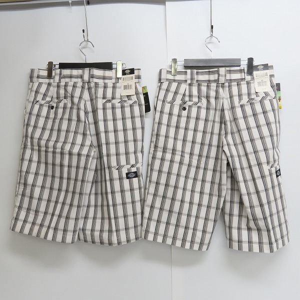 実際に弊社で買取させて頂いた【未使用】Dickies/ディッキーズ MULTI USE POCKET SHORTS/マルチユーズ ポケット ショーツ/チェック柄 ハーフパンツ 2点セットの画像 1枚目