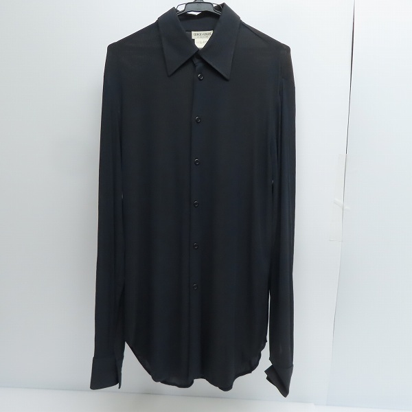 実際に弊社で買取させて頂いたGIORGIO ARMANI/ジョルジオアルマーニ ストライプ シースルー ドレスシャツ/S