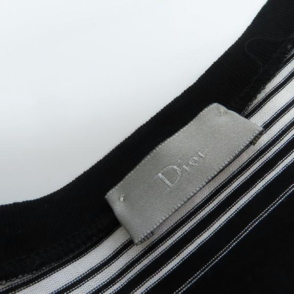 実際に弊社で買取させて頂いた 【JPタグ】Dior HOMME/ディオールオム ボーダー ポケットTシャツ 6HH3061629/Mの画像 2枚目