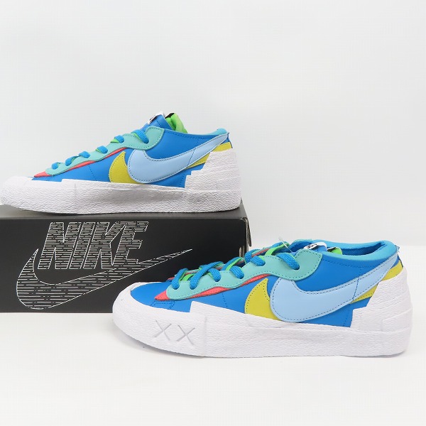 実際に弊社で買取させて頂いた【未使用】KAWS×sacai×NIKE/カウズ×サカイ×ナイキ Blazer Low Neptune Blue DM7901-400/29の画像 3枚目