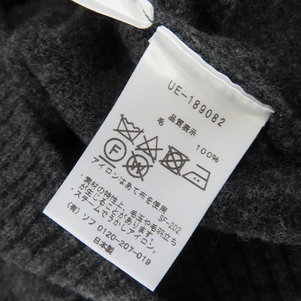 実際に弊社で買取させて頂いたuniform experiment/ユニフォームエクスペリメント 18AW LAMBS WOOL BASIC CREW NECK KNIT/ニット UE-189082/2の画像 4枚目