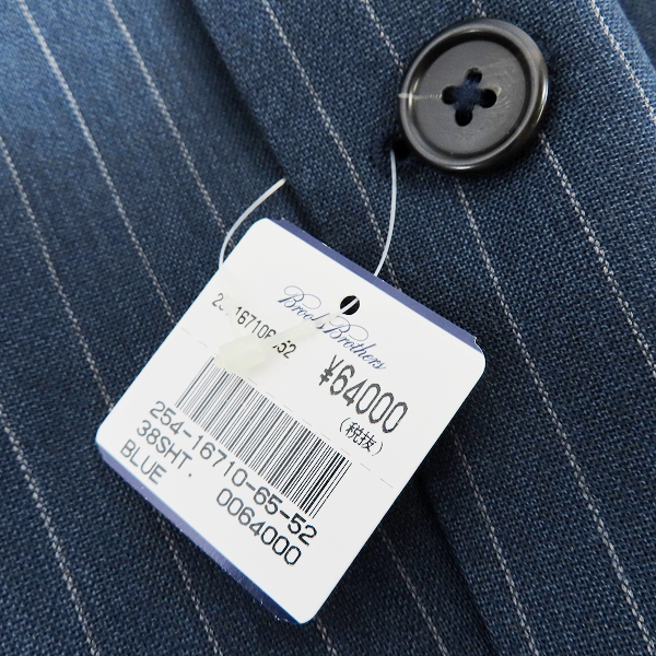 実際に弊社で買取させて頂いた【未使用】Brooks Brothers RED FLEECE/ブルックスブラザーズ ストライプ柄 2Bテーラードジャケット/38の画像 4枚目