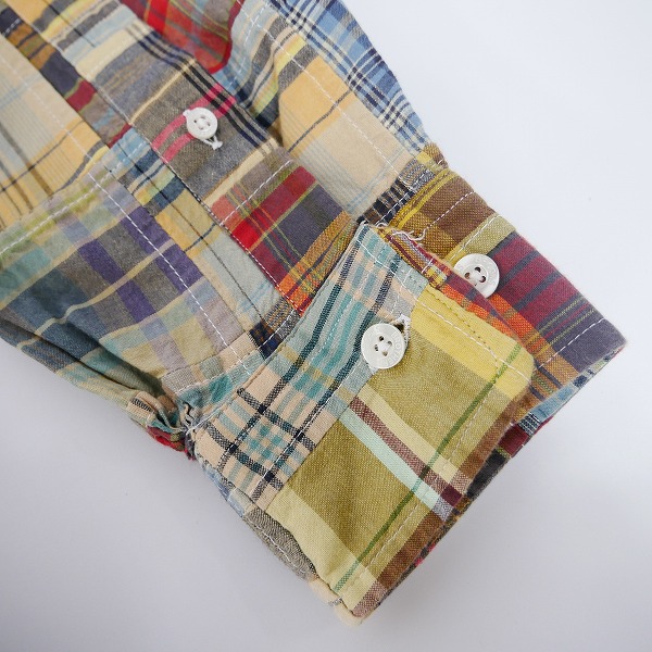 実際に弊社で買取させて頂いたBrooks Brothers/ブルックスブラザーズ マドラス パッチワークシャツ/Mの画像 5枚目