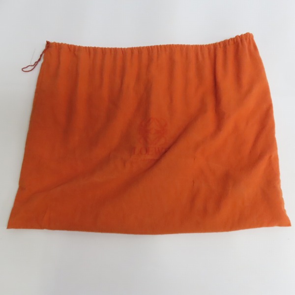 実際に弊社で買取させて頂いたLOEWE/ロエベ ヴィンテージ 内総柄 アナグラム キャンバス×レザー ショルダーバッグの画像 9枚目