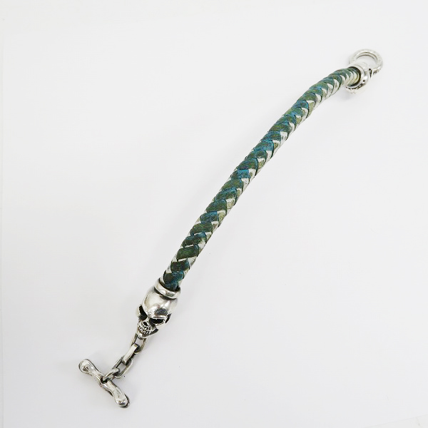 実際に弊社で買取させて頂いたLEATHERS & TREASURES/レザーズアンドトレジャーズ スカル レザーブレスレットの画像 5枚目