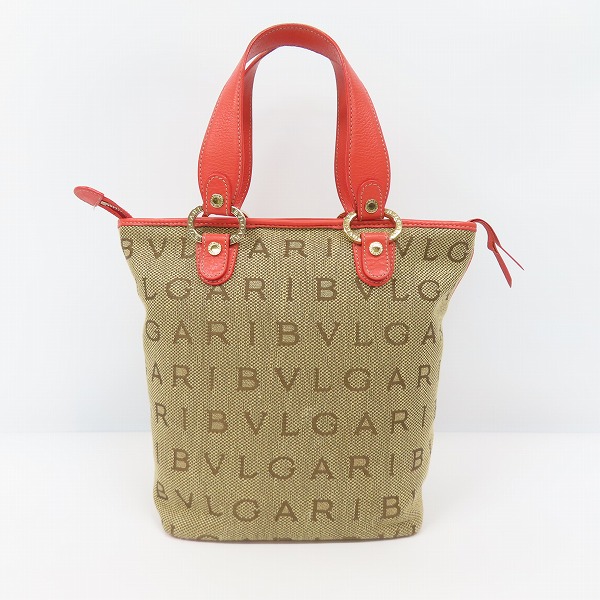 実際に弊社で買取させて頂いたBVLGARI/ブルガリ Grelel ロゴマニア ハンドバッグの画像 1枚目