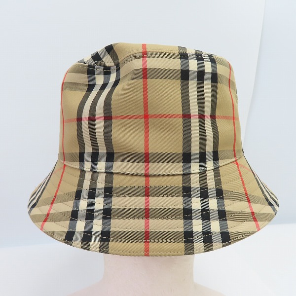 実際に弊社で買取させて頂いた【JPタグ】BURBERRY/バーバリー 2 PANEL BUCKET HAT CHECK チェック バケット ハット 8026927/Lの画像 2枚目