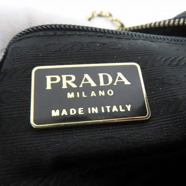 実際に弊社で買取させて頂いた【難有り】PRADA/プラダ キルティング チェーンショルダーバッグ B2384の画像 4枚目