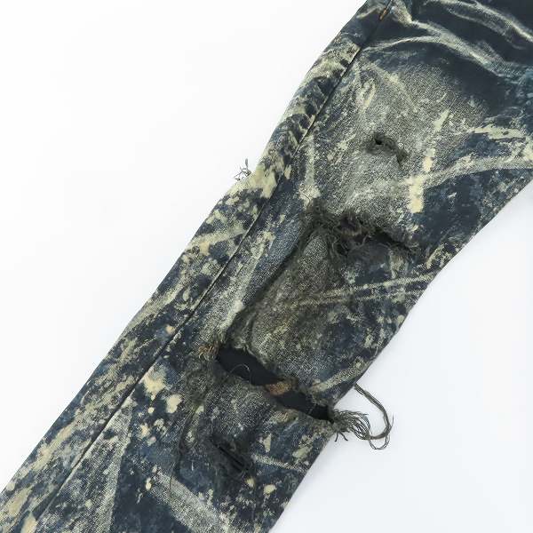 実際に弊社で買取させて頂いたLGB/ルグランブルー S-WOLF+BR-SKL 77709CI クラッシュデニムパンツ/28の画像 6枚目