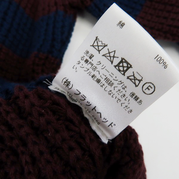 実際に弊社で買取させて頂いたFLAT HEAD/フラットヘッド クルーネック ボーダー ニット セーター/Lの画像 3枚目
