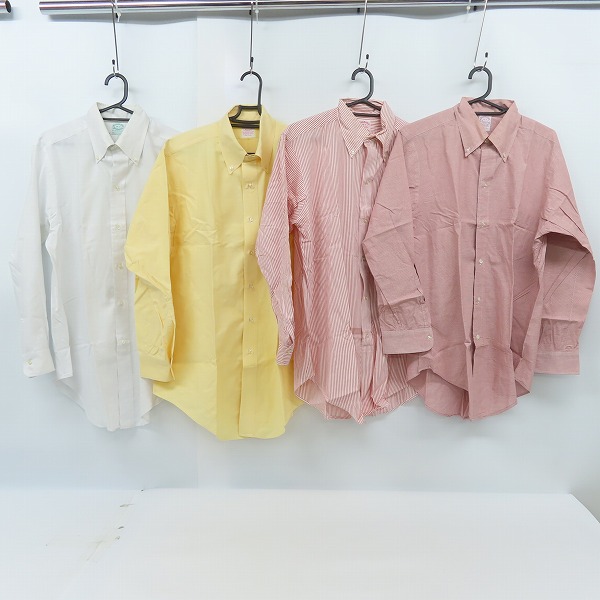 実際に弊社で買取させて頂いたBrooks Brothers/ブルックスブラザーズ 無地/ストライプ/チェック柄 長袖シャツ 4点セット