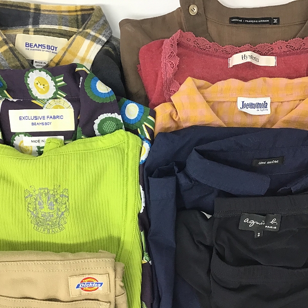 実際に弊社で買取させて頂いた【おまとめ品】ビームス/ヒステリックグラマー/ディッキーズ他 ネルシャツ/カットソー/スカート/パンツ等の画像 1枚目