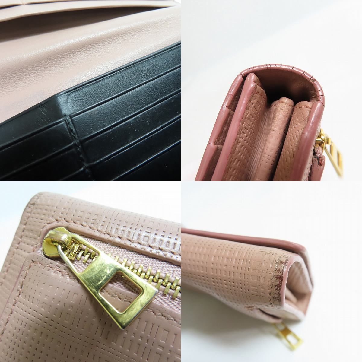 実際に弊社で買取させて頂いたLOEWE/ロエベ アナグラム コンチネンタル リネン ウォレット 二つ折り 長財布 101.88.K98の画像 6枚目