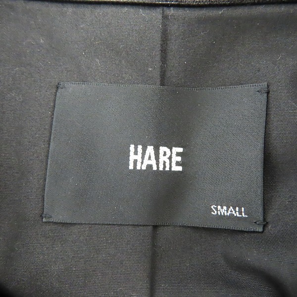 実際に弊社で買取させて頂いたHARE/ハレ シープレザー センタージップ シングルライダース ジャケット HA030088N9/Sの画像 2枚目